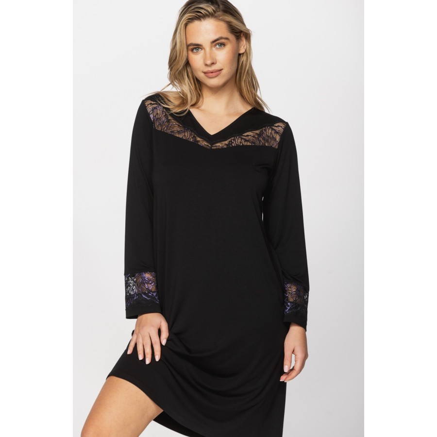 Camisón de corte amplio en micromodal